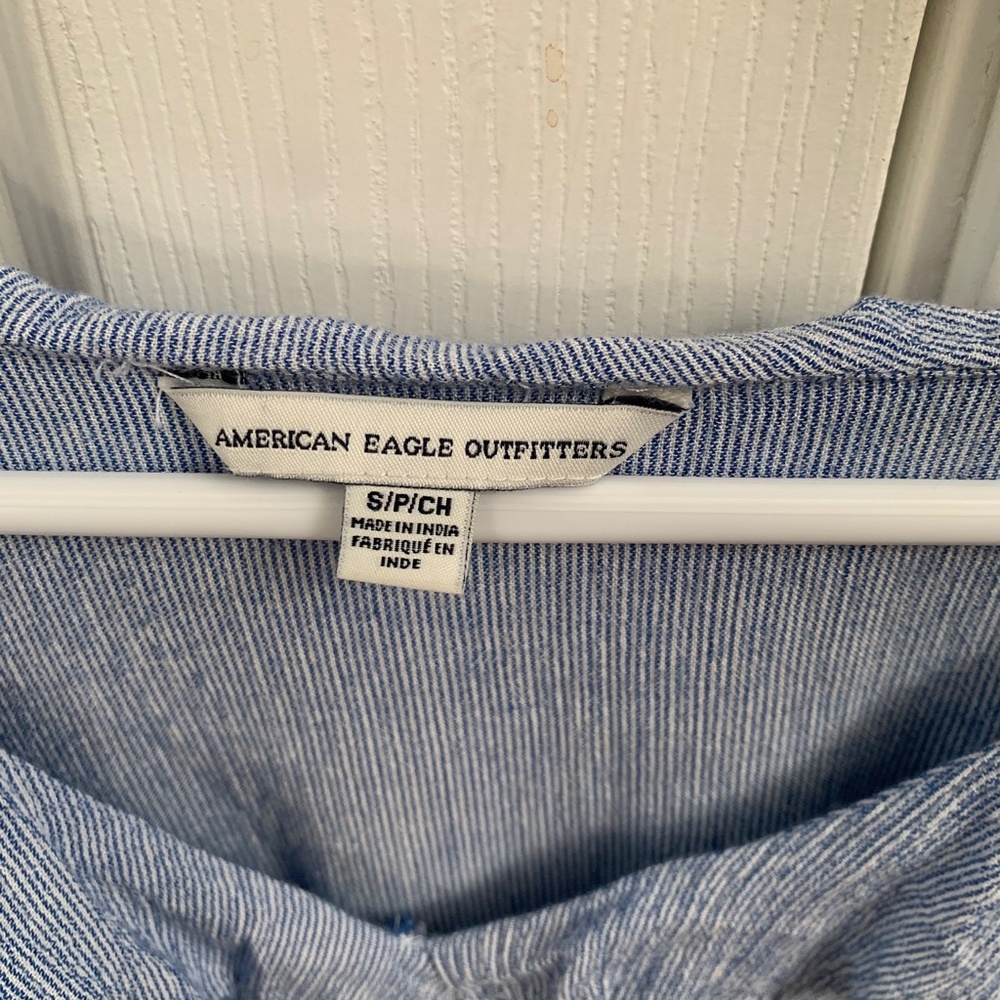 American Eagle Striped Ruffle Top - Picture 5 of 5